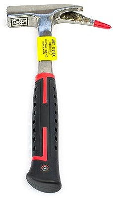 Mass Martello Forgiato alla Tedesca con Calamita, 1 kg, Rosso, Ferro, Ergonomico, HAMMER_MALLET