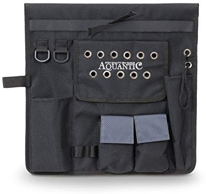 Aquantic Schienenorganisator in Zwei Größen, mit Metall-Angelrutenhalterungen, Schnallen und Taschen, Größe M