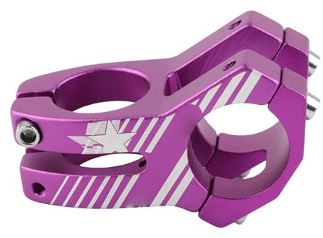 Keenso Potencia para Acortar Talla del Manillar de Bici, Universal Potencia para Manillares de 31,8 mm de Horquilla de Dirección(Púrpura)