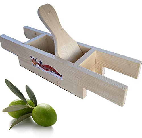 Schiaccia olive in Legno Manuale Artigianato Calabrese più di 20kg di olive in 1 ora