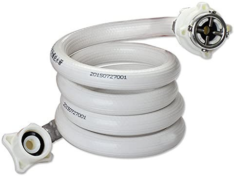 ALYHYB Washing Machine Flexible Water Inlet Hose Tube Pipe, Cold Water Fill Inlet Pipe Feed Hose 1/2 Straight & 3/4” Thread Connection 90 Degree Bend, 0.5-15m Optional