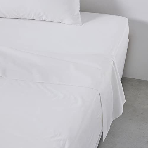 Drap Plat 1 Personne 180X290 Coton Craie