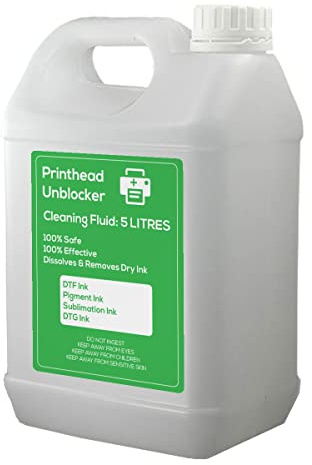 DTF/DTG/SUBLIMATION Print Head Cleaner Cleaning Solution - 5 LITRES