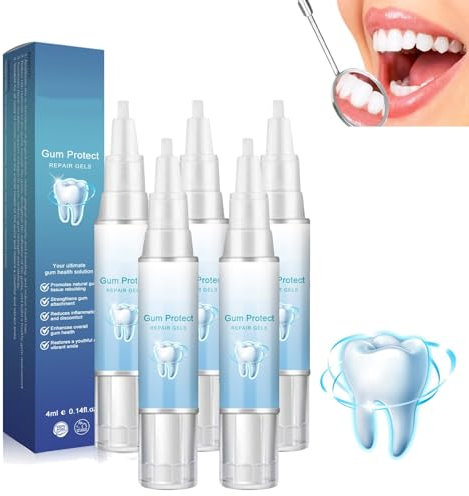 Aexzr Gum Therapy Gel, Ceoerty Gum Shield Therapy Gel, Teeth Whitening Gel, Bright White Teeth Whitening Essence Pen, Effective Removal Teeth Stain, Fresh Breath (5pcs)