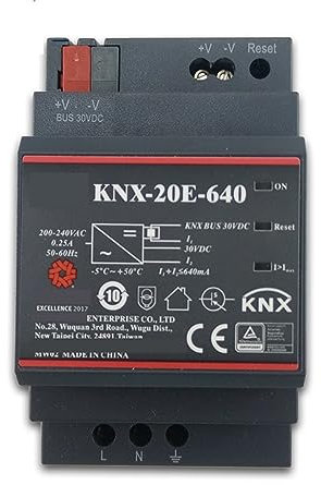 KNX-20E-640 640mA 30Vdc 20W Fuente de Alimentación KNX KNX-20E Con ​​Choke Integrado 1Pcs