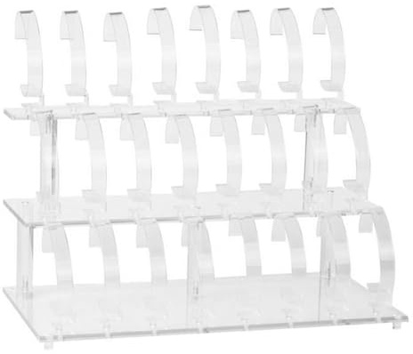 JNJOOD Uhrenständer aus Acryl, transparent, 24 Bits