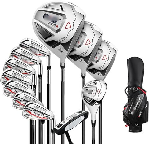 Golf-Set, Golfschläger, 12-teiliges Golf-Set für Herren, komplettes Set Übungsschläger für Anfänger, mit Standard-Golftasche