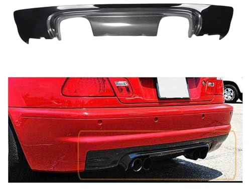 THOMIX Auto Heckstoßstange Diffusor für BMW 3 Series E46 M3 Coupe 2 Doors 2001 2002-2005,Spoilerlippe Heckdiffusor,Auto Heckspoiler Heckstoßstange Lippe Hecklippe des Fahrzeugs Auto Zubehör
