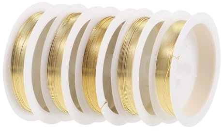 SHINEOFI 5rollen Diy Kupferdraht á Für Schmuckherstellung Und Bastelarbeiten Flexibles Und Langlebiges Material Für Kreative Handarbeiten Und Kunstprojekte