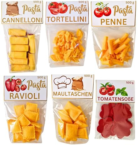SET Filz Kinderküche Nudeln Handgemacht Filz Pasta Filz Lebensmittel Spielzeug Lebensmittel Zubehör für Spielküche Zubehör für Kaufladen Spielzeug Essen Kinder Kochen Lebensmittel Spielsachen