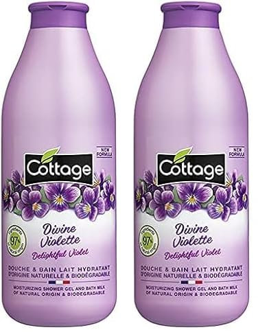 Gel de ducha y Baño de Leche Violeta 750 ml (Paquete de 2)