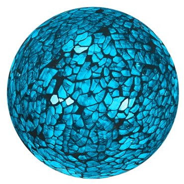 M METERXITY Decorative Ball for Bowls, 3 Inch Mosaic Glass Balls Decorative Glass Orbs for Home Decor/Dining Tables/Wedding Party/Coffee Table/Centerpiece Decor [Turquoise]