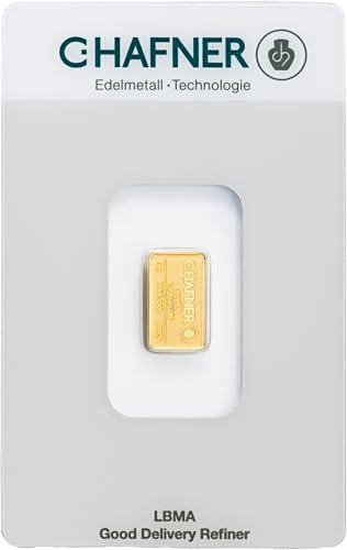Gold verschenken – Goldbarren C.Hafner - Feingold - Anlagegold - inkl. Geschenkverpackung, Grußkarte und Echtheitsgarantie (2g Gold)