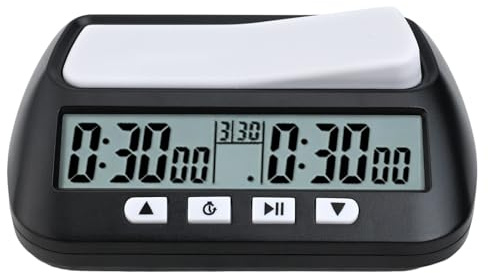 Digitale Schachuhr Timer Brettspielzähler mit großen Tasten 3 in 1 Mehrzweck-Wettbewerbs-Timer mit Bonus-Verzögerungsmodus für Turnierspiel-Spieler (A)