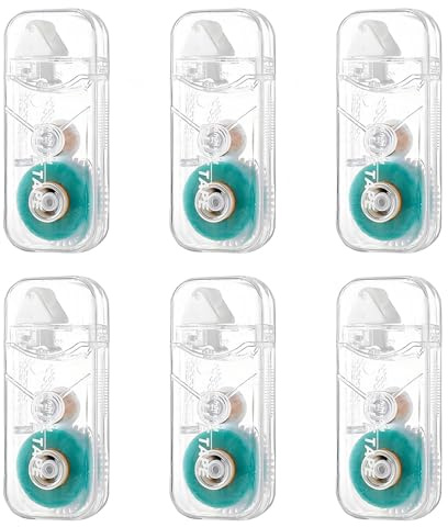liuchanghe 6 Stück Kleberoller, Doppelseitiges Klebeband Transparent, für Scrapbook, Fotos, Basteln, Sammelalbum, Schule und Büro (6mm x 6m)
