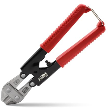 HOUSERAN Mini Coupe-Boulons Compact 203 mm Acier Cr-V pour Câble et Fil | Coupe-boulons compact en acier Cr-V pour câbles et fils. Poignées ergonomiques antidérapantes pour un usage intensif.