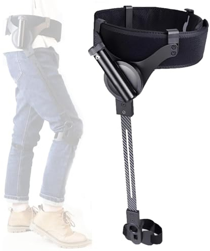 Ayuda portátil para Caminar | Exoesqueleto de asistencia para caminar | Body Power Walking Aids | Rehabilitación de piernas | 3 Niveles de Fuerza Ajustables | para Escalar, Caminar (Right, S)