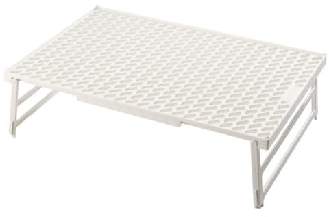 Hutzler Coolwave Stackable Cooling Rack, 15 x 10 Inches, Collapsible Baking Rack, BPA Free (White)