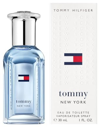 Tommy Hilfiger – Tommy New York Eau de Toilette 30 ml – Parfum pour Homme – Fragrance Fougère Épicée – Notes Épicées et Boisées – Flacon en Verre Bleu