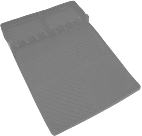 Asixxsix 11.6x15.9in Heat Resistant Grill Mats, Anti Slip Silicone BBQ Grill Mat, & Oilproof, Reusable Tools Accessories for Outdoor Charcoal, Flat Top, Smokers, Gas (Gray)