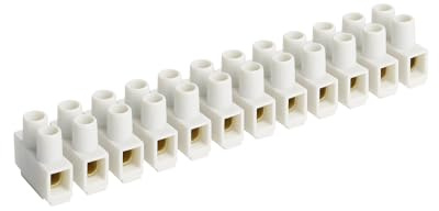 Webmatel Regleta de Conexión para Cables Eléctricos | Clema para Cables | Empalme Cable eléctrico | Apto para Cables de Sección 10mm | Blanca |