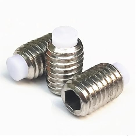 Vis sans tête à six pans creux en nylon, pointe convexe, M2 - M10, acier inoxydable 304(M3x4 10pcs)