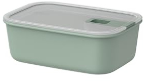 Mepal - Frischhaltdosen EasyClip - Schüssel mit Deckel und Schiebeverschluss - Geeignet für Mikrowelle, Dampfgarer, Kühl- und Gefrierschrank - Luftdicht und auslaufsicher - 1 l - Nordic sage