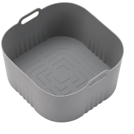 Besttoolifes Forro de silicona para freidora de aire sin cesta para Philips HD9252, HD9200, HD9255 Series - Paquete de 2 (gris)