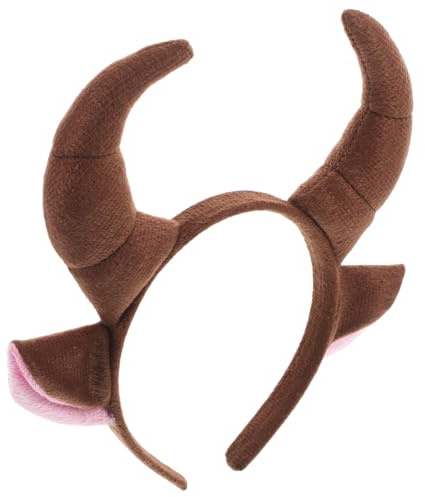 Milisten Ochsenhorn Haarband Kinder Cosplay Haarreif Stierhörner Stirnband Halloween Kostüm Kopfschmuck für Party Verkleidung
