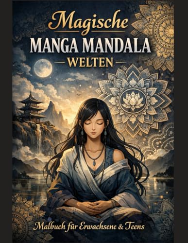 Magische Manga Mandala Welten: Malbuch für Erwachsene und Teens: Unterstützt die Kreativität, Entspannung und innere Ruhe