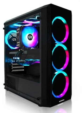 Greed® MK2 - Gaming PC - Intel Core i7 12700F & AMD Radeon RX 9060 XT (8GB) | High End Computer + 4K Raytracing Rechner mit 4,9 GHZ - 32 GB DDR4 RAM - 1TB SSD - WLAN + W11 Pro
