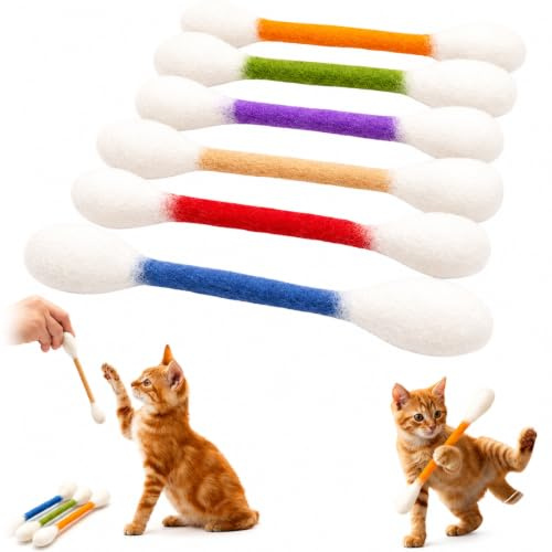 TRMPLX Juguete gato de hierba para gato XL – algodón interactivo gigante de lana natural – Catnip antiestrés y antiaburrimiento – 6 XL