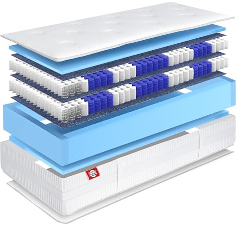 Matratzen Perfekt Boxspringmatratze Terra Med Box², 90 x 200 cm – orthopädische Federkernmatratze mit Doppelfederkern, ideal für Boxspringbetten, Härtegrad H5, Höhe 33 cm