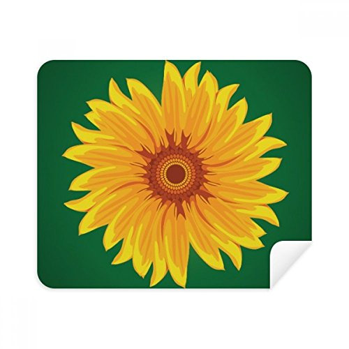 DIYthinker Gelbe Sonnenblume Pflanze Blume Telefon Bildschirmreiniger Gläser Reinigungstuch 2Pcs Suede Fabric