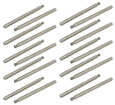 sourcing map 20stk. Kugelförmig Schleifstift Montierte Spitze 1/3 Schaft 2,0mm Dmr. de