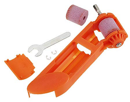 KingLan Portable Corundum Grinding Wheel Drill Bit Sharpener For Electric Drill With Extra Stone -Orange