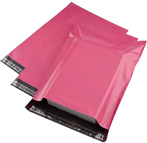Switory 100pc 30,5cmx39,5cm Poly Sacs de transport, Expédition de courrier Enveloppes de courrier Sacs postaux pour l'envoi d'emballage - Rose