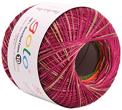 golo Häkelgarn, Größe 10, für Handstrickgarn, Crocher-Garn, bunt, Violett