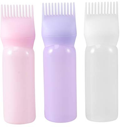 3 Stück Wurzelkamm Flasche 4 Unzen Flasche Kamm mit Abgestufter Wiederverwendbares Haarfärbemittel für Haarfärbemittel Färbung Kopfhautbehandlung Unerlässlich