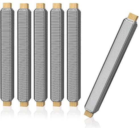 Talvani Basteldraht 6X | in grün Silber schwarz – Hochwertiger Blumendraht zum Basteln – Rostfreier Draht, DE Versand – Verbesserter Bindedraht für Pflanzen verzinkt, Ø 0,65 mm | 38 m