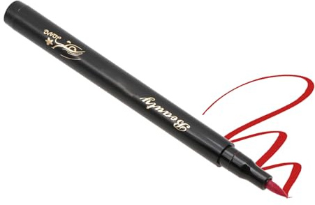 Eyeliner Rot, Roter Eyeliner, Flüssiger Eyeliner-Stift, Langlebiger Flüssiger Eyeliner-Bleistift Augen-Make-up-Kosmetikwerkzeug Geeignet Für Anfänger Und Professionelle Maskenbildner(Rot)