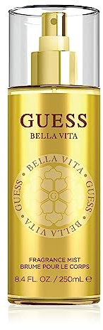 GUESS Bella Vita Fragrance Body Mist Spray for Women, Fruity, 8.4 Fl Oz