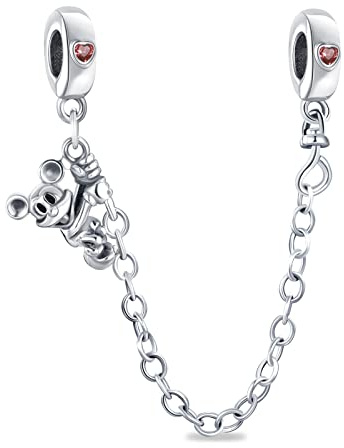 MGIUL 925 Sterling Silber Charms Cartoon Maus Welpe Glühwürmchen Schmetterling für Frauen Armbänder Cartoon Perlen und Clips Halloween Geburtstag Weihnachten Schmuck Geschenk für Mädchen