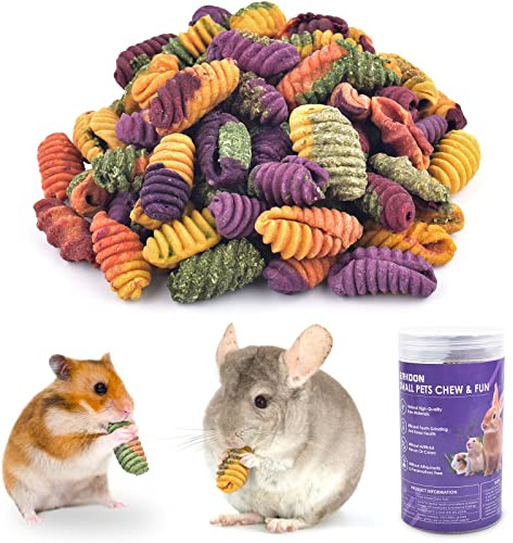 ERKOON Chinchilla Treats, Chew Toys for Teeth for Rabbit Guinea Pig Gerbil Rat Dwarf Hamster(Small Size)