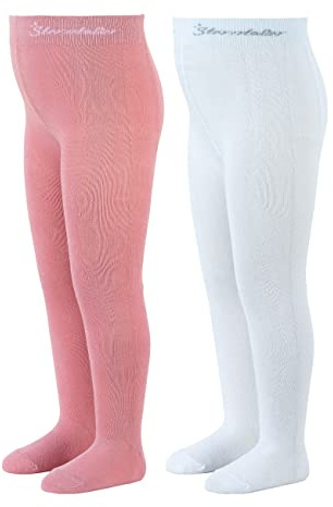 Sterntaler Baby flicka småbarn strumpbyxor dubbelpack, ROSA, 128 cm