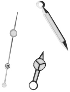 NATEFEMIN Uhrenzeiger-Set, versilbert, kompatibel mit ETA 2824 für Tudor für U-Boot-Zubehör, 3-teilig