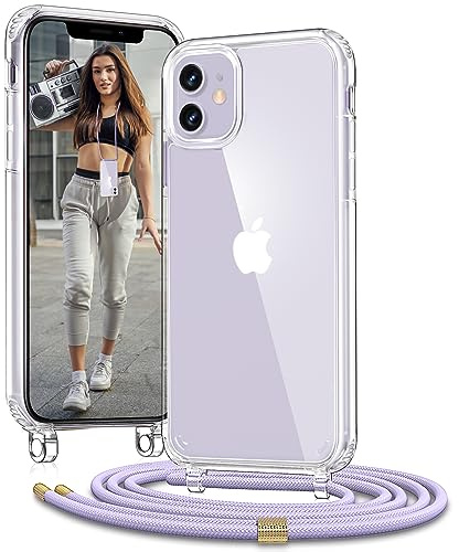 Vaykwo Handykette für iPhone 11 Hülle mit Band, Lila
