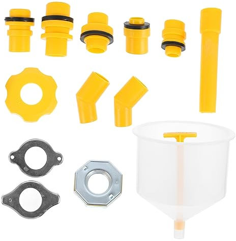 SUPVOX Kit de Remplissage Dentonnoir pour Radiateur Bouchon Outil de Réparation Automobile 15 Pièces Entonnoir de Remplissage de Liquide de Refroidissement pour Un Recyclage Facile