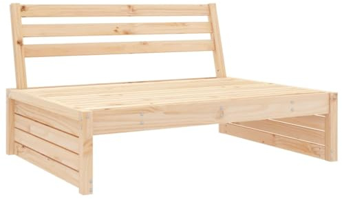 vidaXL Garten Ecksofa, Modular Gartenmöbel, Sofa Lounge Sessel für Garten Terrasse Balkon, Gartensofa Gartensessel, Massivholz Kiefer
