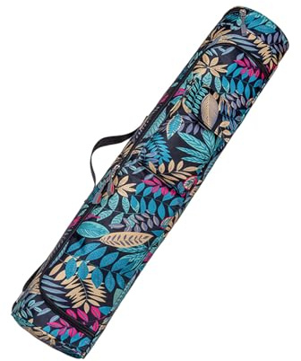Hixingo Sac de Tapis de Yoga Imperméable Grand Sac de Sport avec Poche et Sangle d'épaule Réglable Sac de Transport de Tapis de Yoga Gym Pilates Fitness Accessoires pour Femme Homme (Bleu,16x76cm)